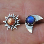 Earrings 'Sun & Moon'