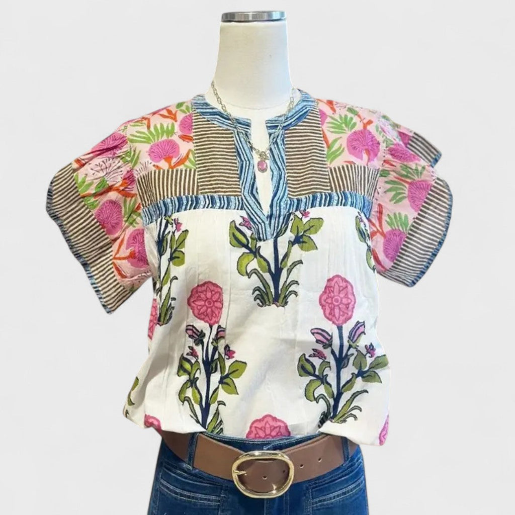 Uriela - Broderet boho bluse