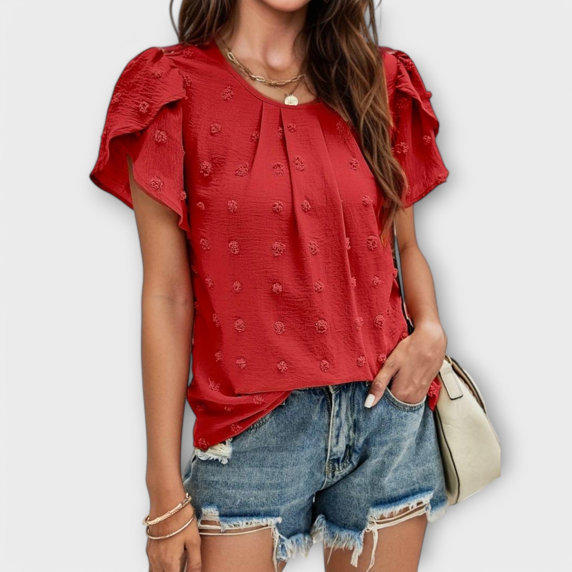 Charlotte - Perfekt prikket bluse