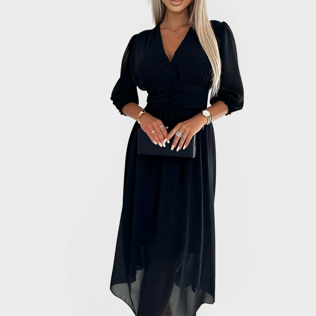 Luftig chiffon kjole til elegant look