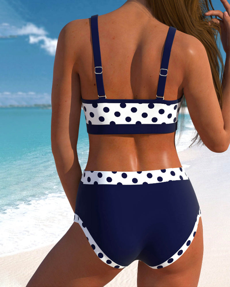 Natalia | Bikini med høj talje i patchwork