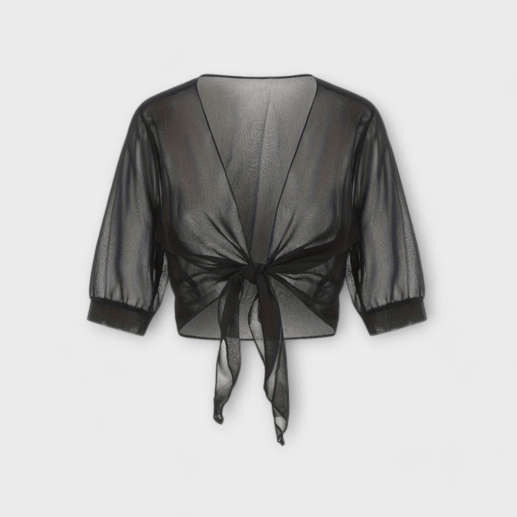 Olivia - Bluse med åben frontpanel