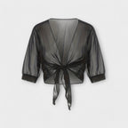 Olivia - Bluse med åben frontpanel