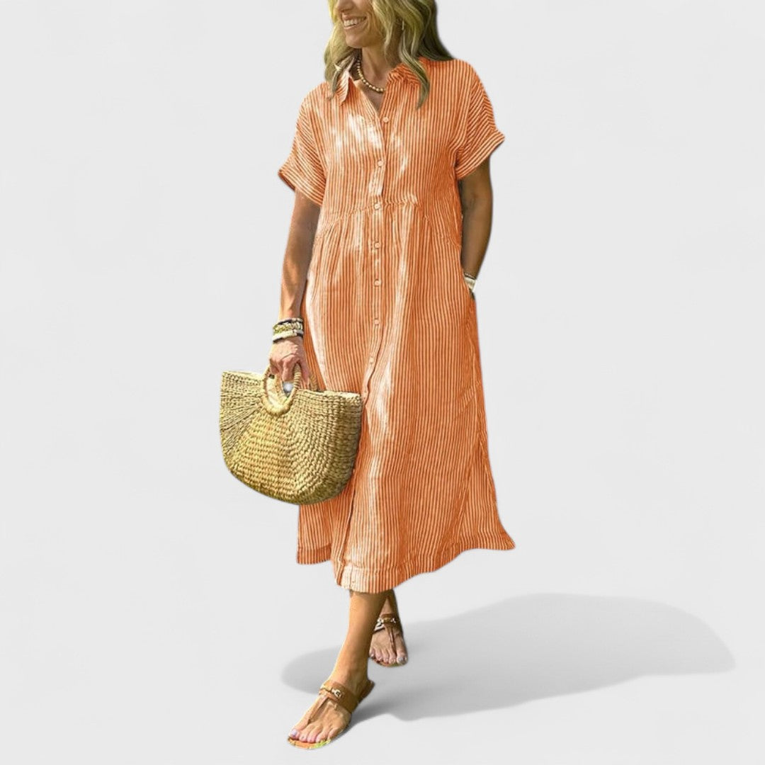 Angela - Let stribet kjole