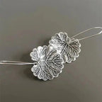 Leaf silver earrings
