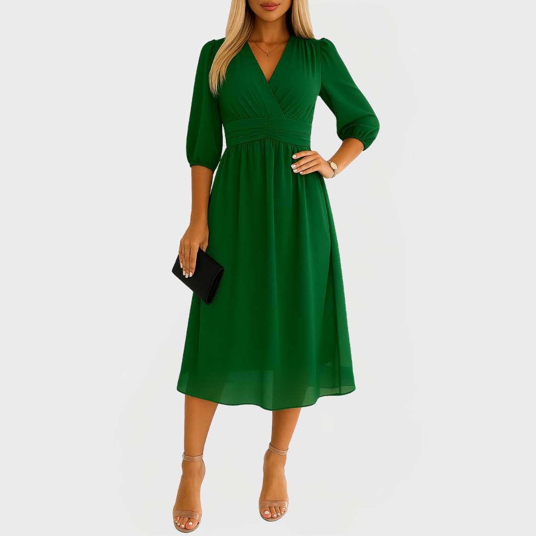 Luftig chiffon kjole til elegant look