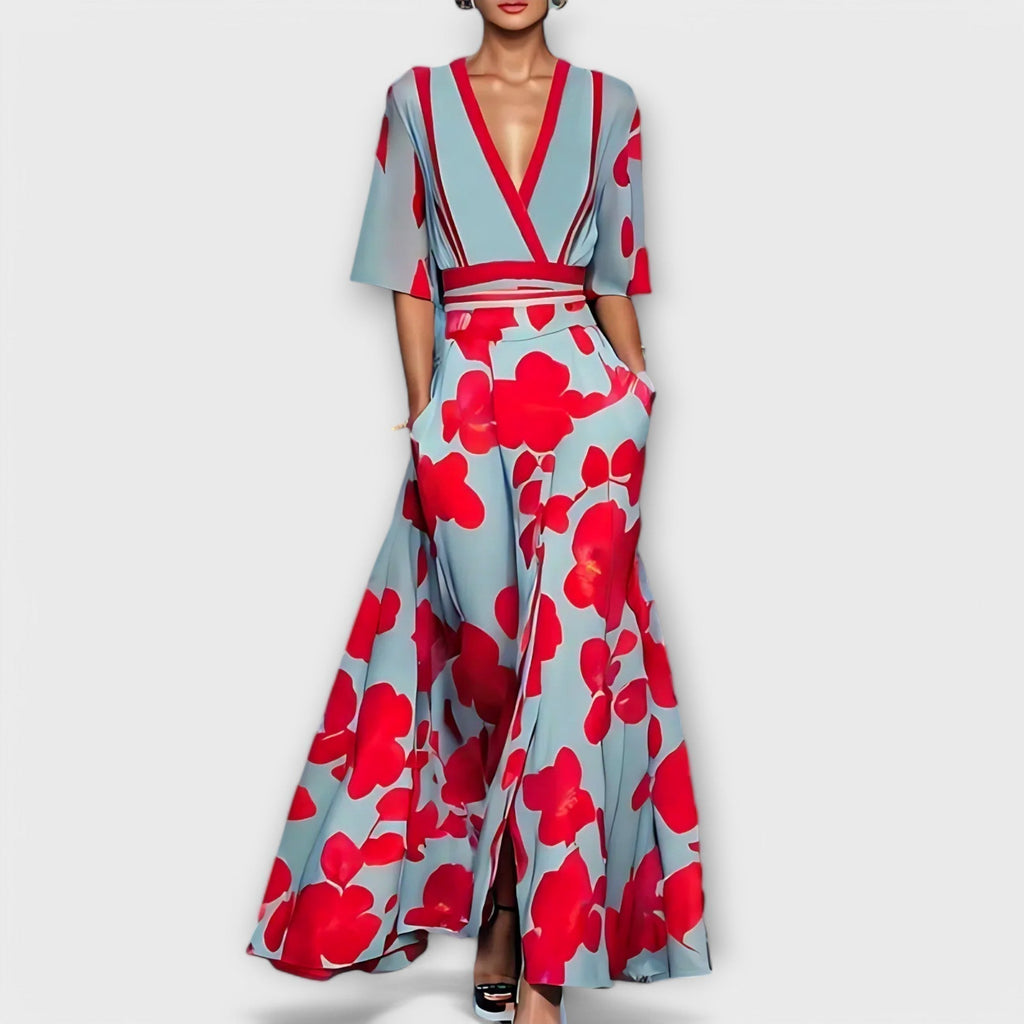 Eliz - Elegant farverig kjole