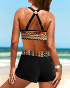 Azahara | Geometrisk bikini med elastisk talje