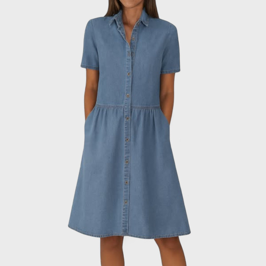 Izabella - Hverdags denim kjole