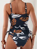 Cleo - Bikini med tropisk bladprint