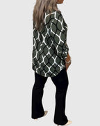 Noor – Grafisk mønstret bluse