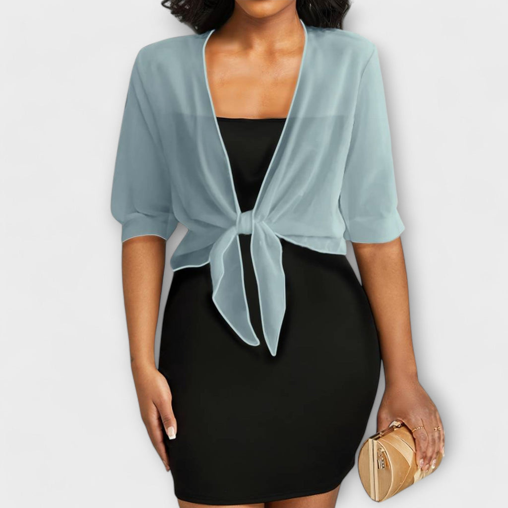 Olivia - Bluse med åben frontpanel