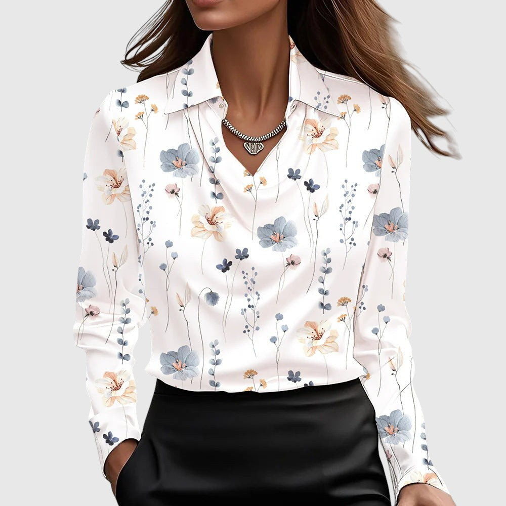 Adela – Elegant silkeeffekt bluse