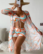 Gabriela | Tredelt bikinisæt med print