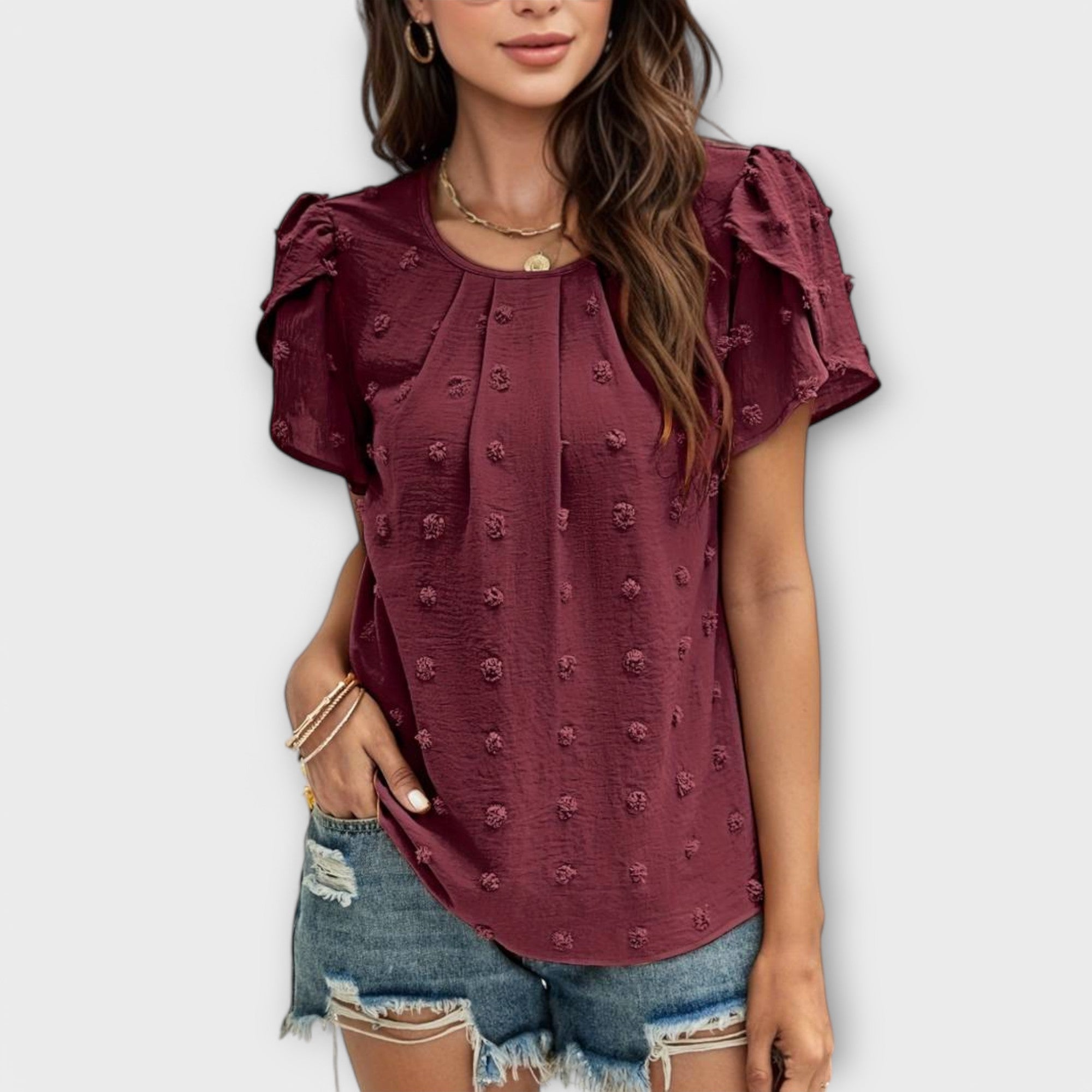 Charlotte - Perfekt prikket bluse