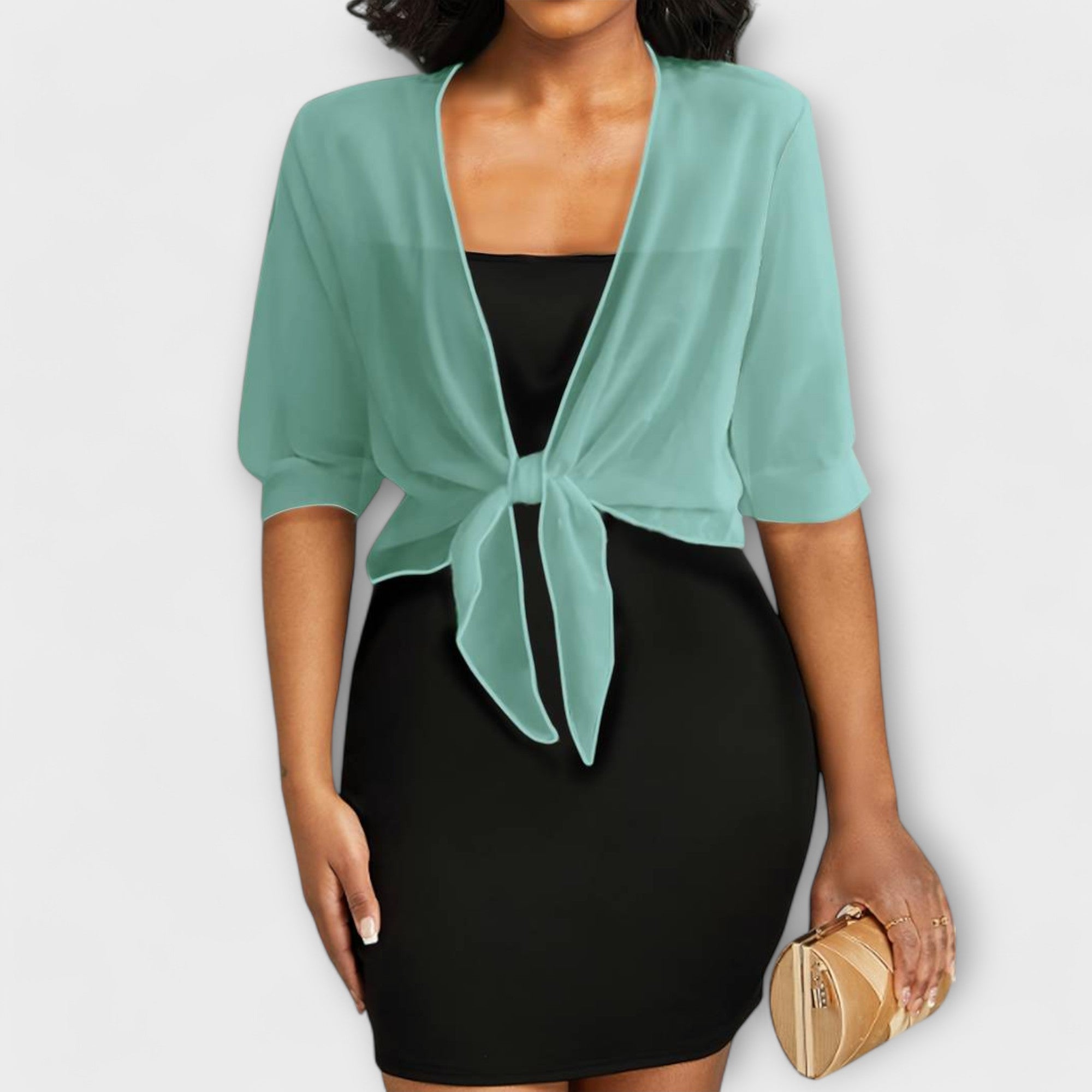 Olivia - Bluse med åben frontpanel