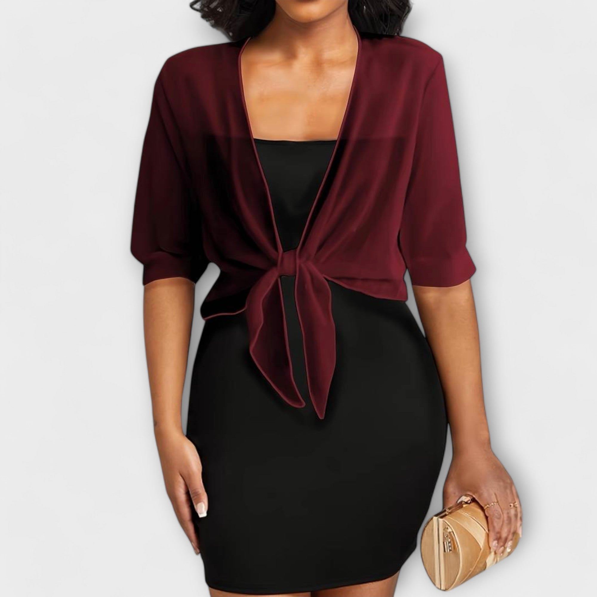 Olivia - Bluse med åben frontpanel