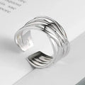 Vintage Silver Multilayer Earrings