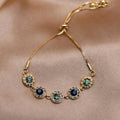 Adjustable Zirconia Bracelet in Gold