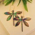 Multicolored Chromatic Dragonfly Earrings