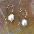 Vintage Gold Pearl Earrings