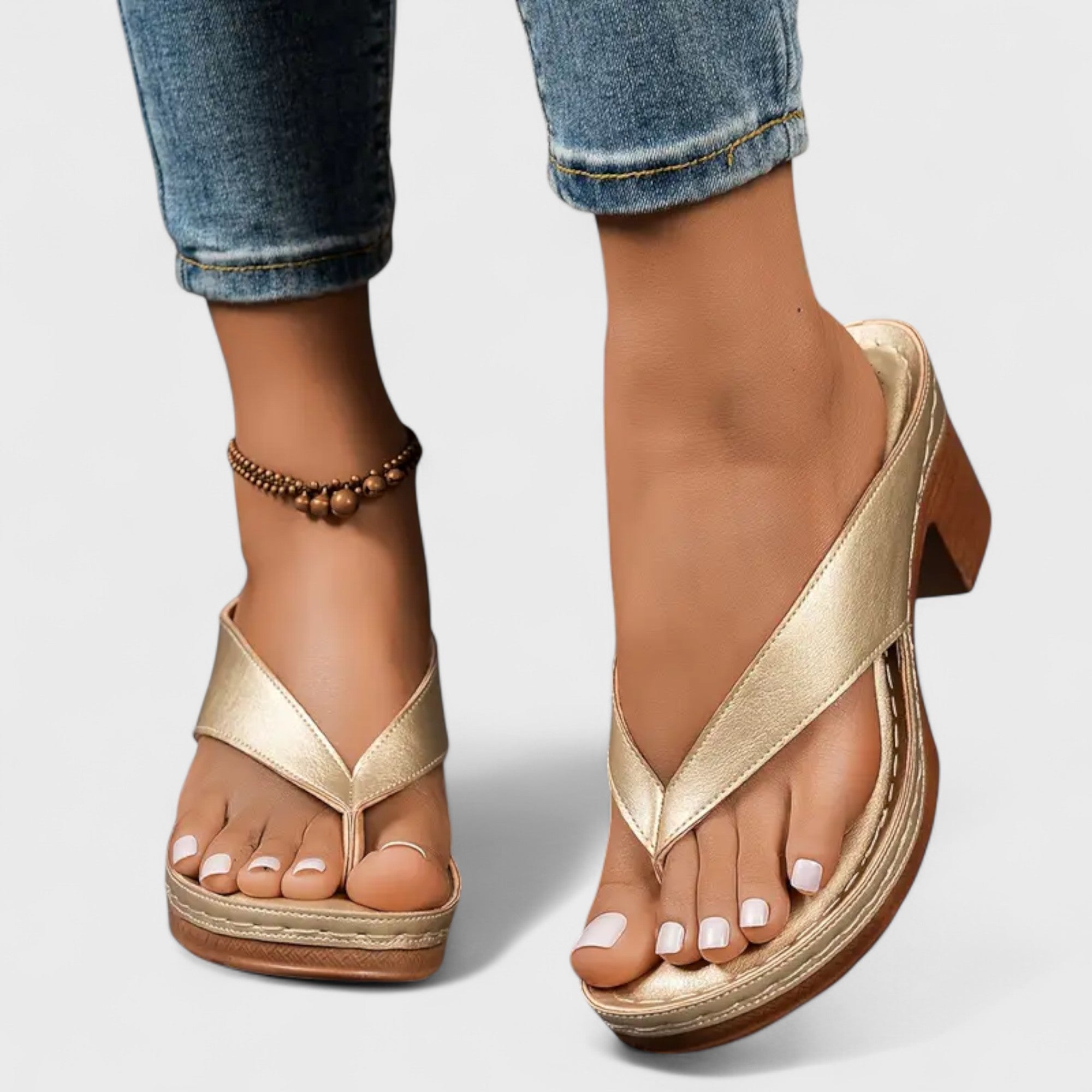 Petra - Ortopædisk sandal med hæl