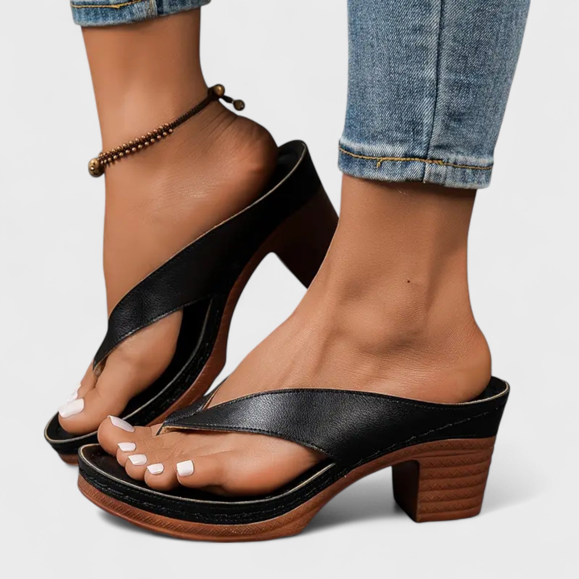 Petra - Ortopædisk sandal med hæl