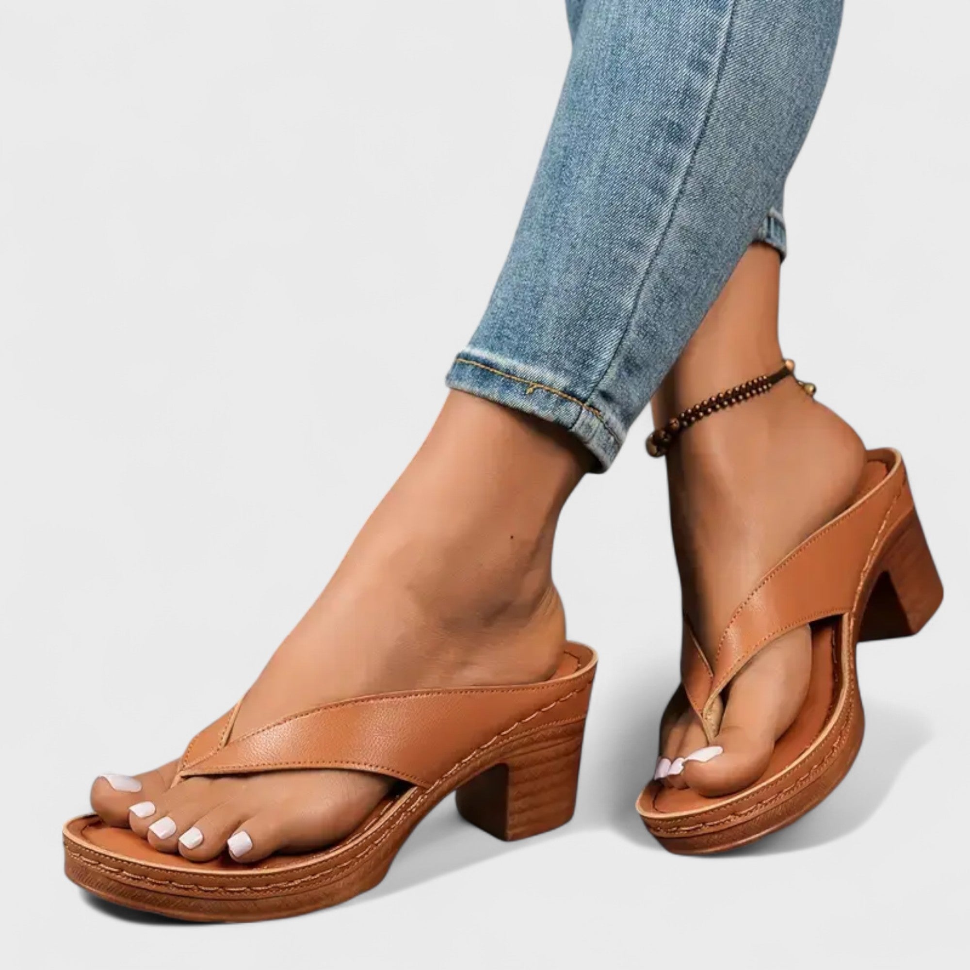 Petra - Ortopædisk sandal med hæl