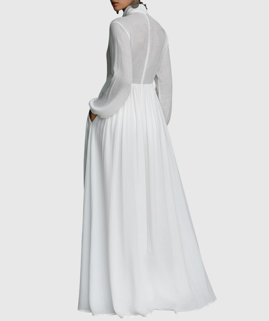 Serena | Flydende knappet maxi kjole