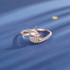 Rose Silver Fox Ring