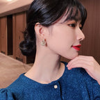Gold earrings "Pearls of Love