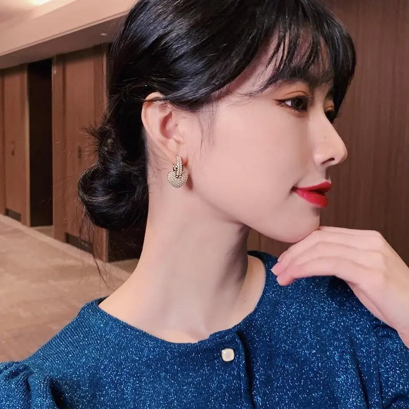 Pearls of Love Earrings in Gold