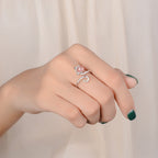 Rose Catkin Ring made of 925 Sterling Silver and Agate