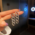 Luxury Earrings with Bows in Silver and Zirconia