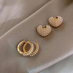 Pearls of Love Earrings in Gold