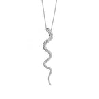 Necklace with snake pendant made of 925 sterling silver