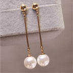 Luxury Dangling Earrings with Special Hand-Plaid Pearls