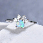 Opal and Zirconia Ring