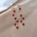 Earrings "Rose Cascade