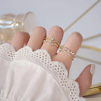 Adjustable Zirconia Ring in Gold