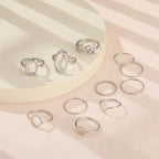 Pack 11 Vintage Silver Rings