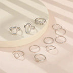 Set with 11 Vintage Silver Rings