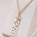 Rectangular Pendant Necklace in Gold