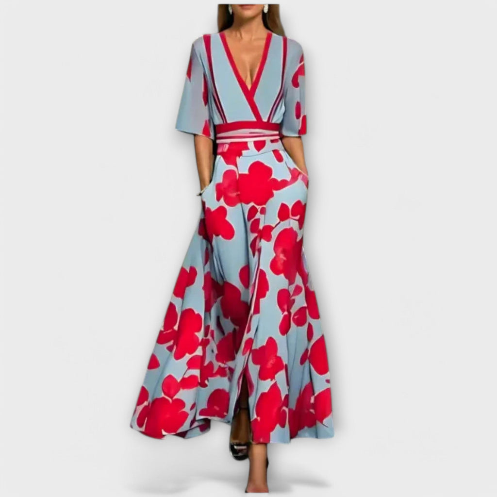 Eliz - Elegant farverig kjole