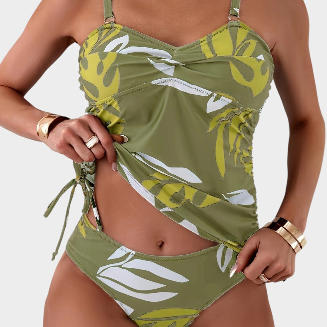 Carmen | Bikini med tropisk bladprint