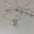 Timeless crystal pendant necklace in silver