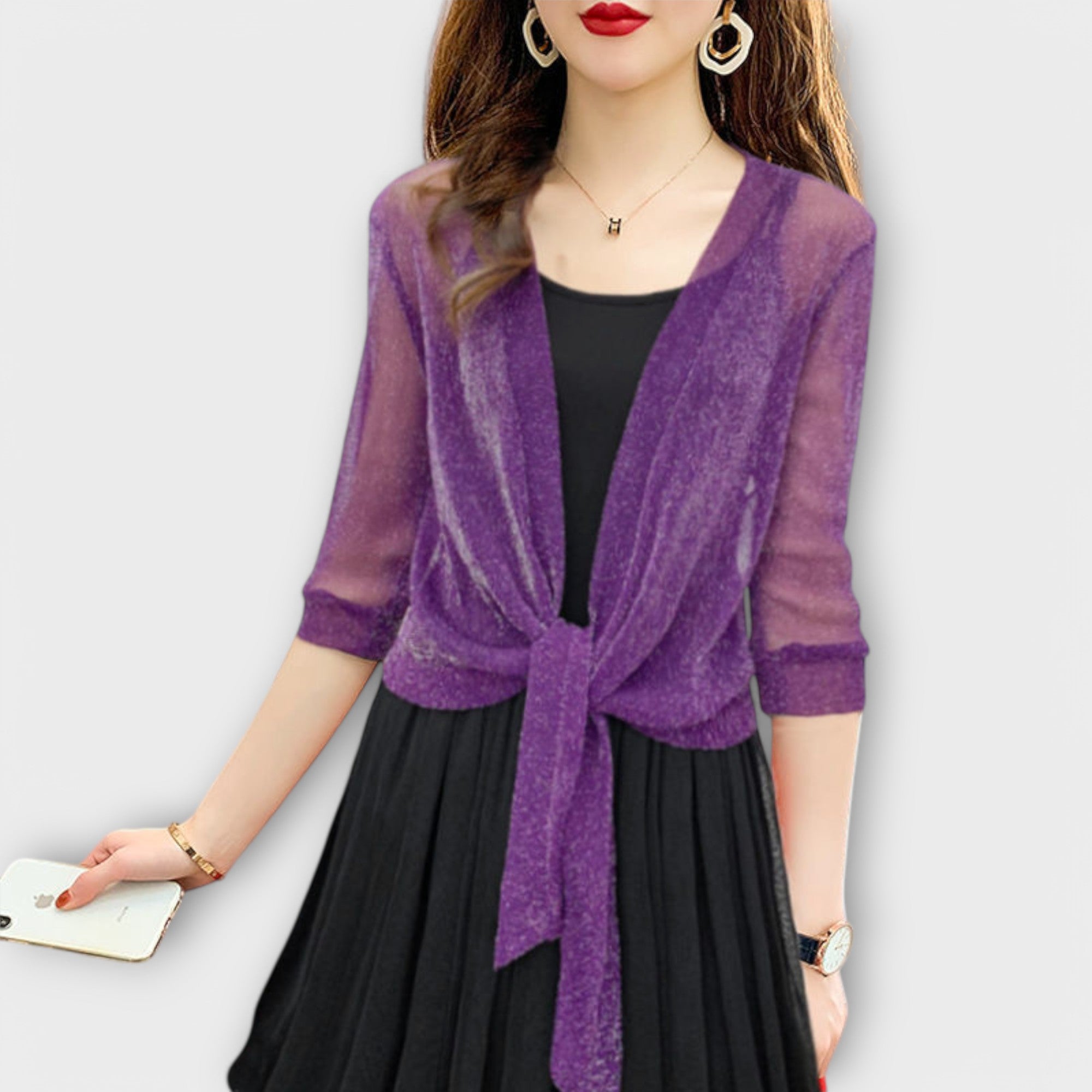Olivia - Bluse med åben frontpanel