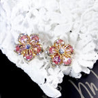 Multicolored Zirconia Earrings made of Sterling Silver