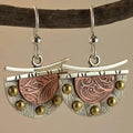 Vintage Braun Half-Moon Earrings