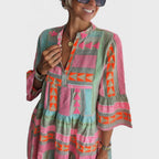Alena - Farverig boho kjole